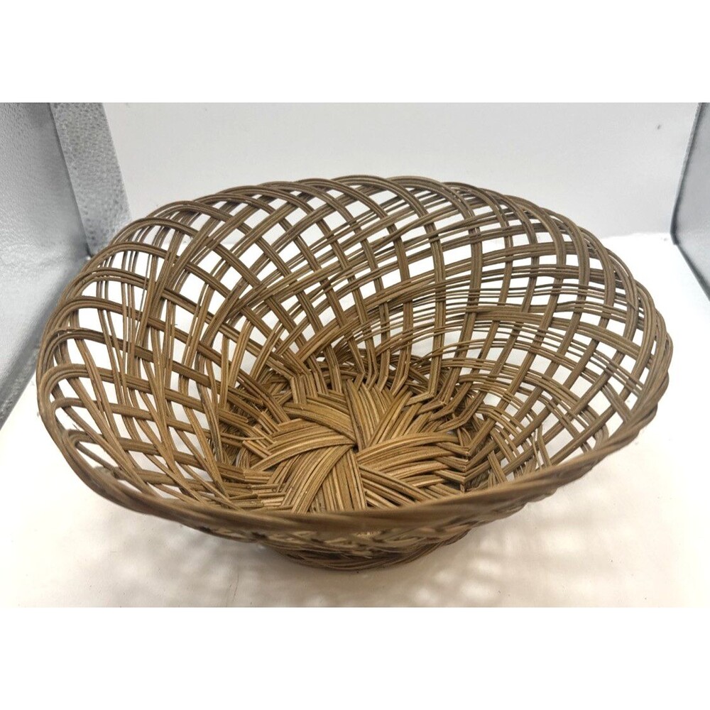 Lot Of 9 Vintage Bread Baskets Graduated Sizes Square Round Bottom Country Farm - Picture 7 of 12